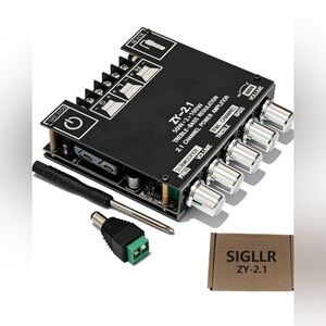 Black Audio Amplifier with Accessories